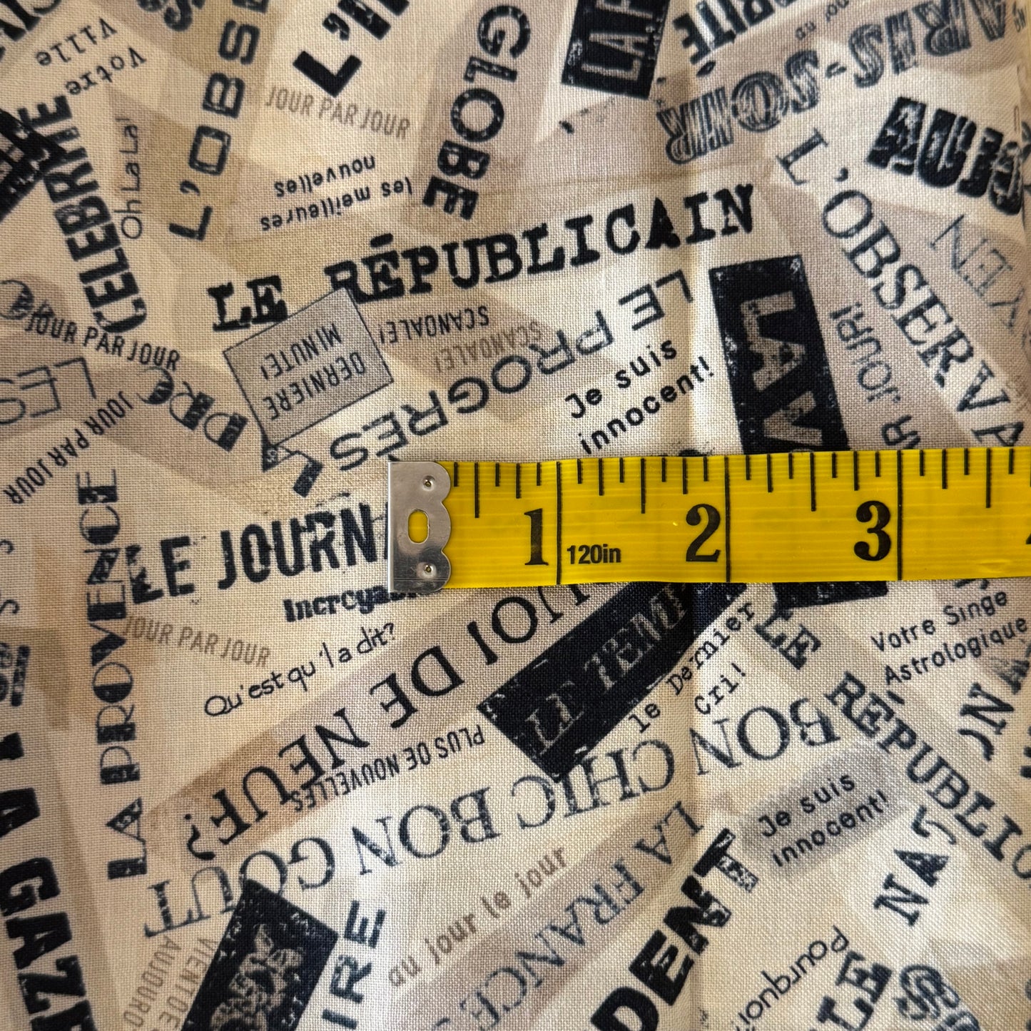 Headlines Cotton Blend: 1 yd