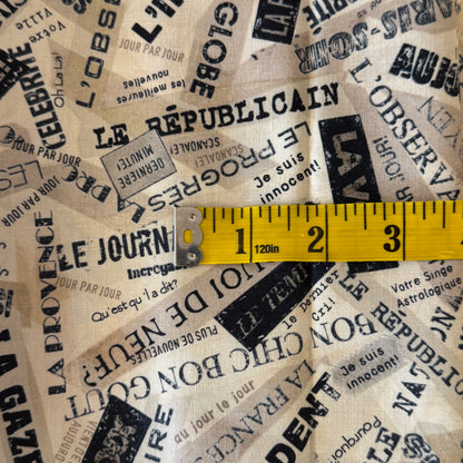 Headlines Cotton Blend: 1 yd