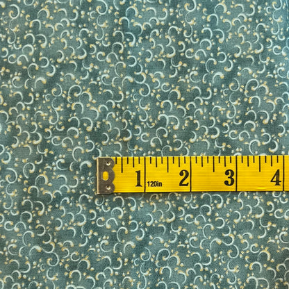 Green Swirls Cotton: 3 yds