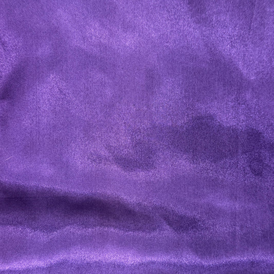 Medium Weight Purple Shiny Satin Poly: 2 yds