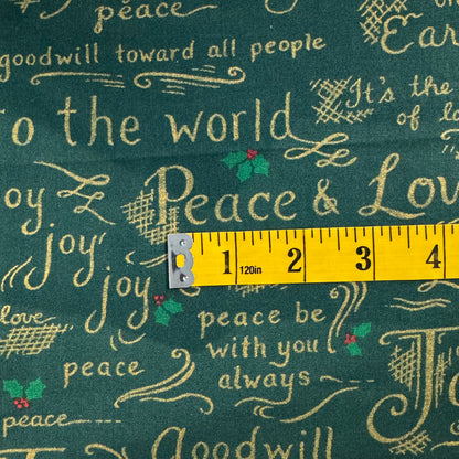 Joy to the World Cotton Blend: 1 yd