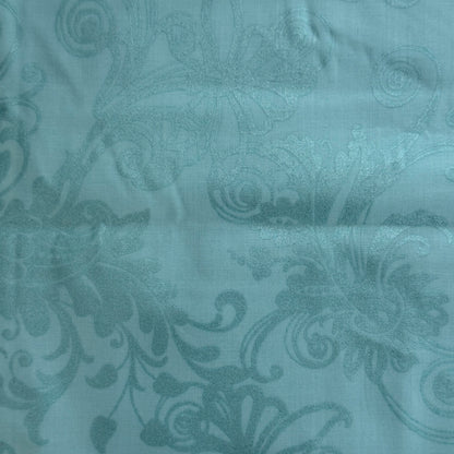 Light Blue Metallic Floral Cotton: 1.5 yds
