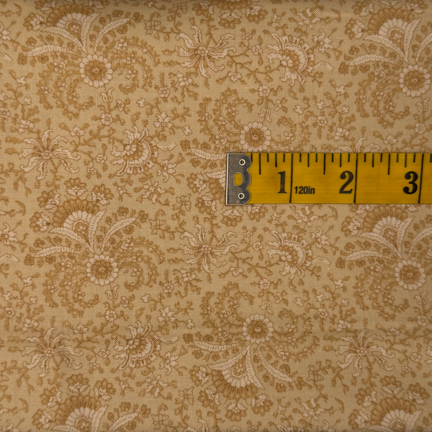 Cream Fancy Floral Cotton: 2.25 yds