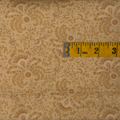 Cream Fancy Floral Cotton: 2.25 yds