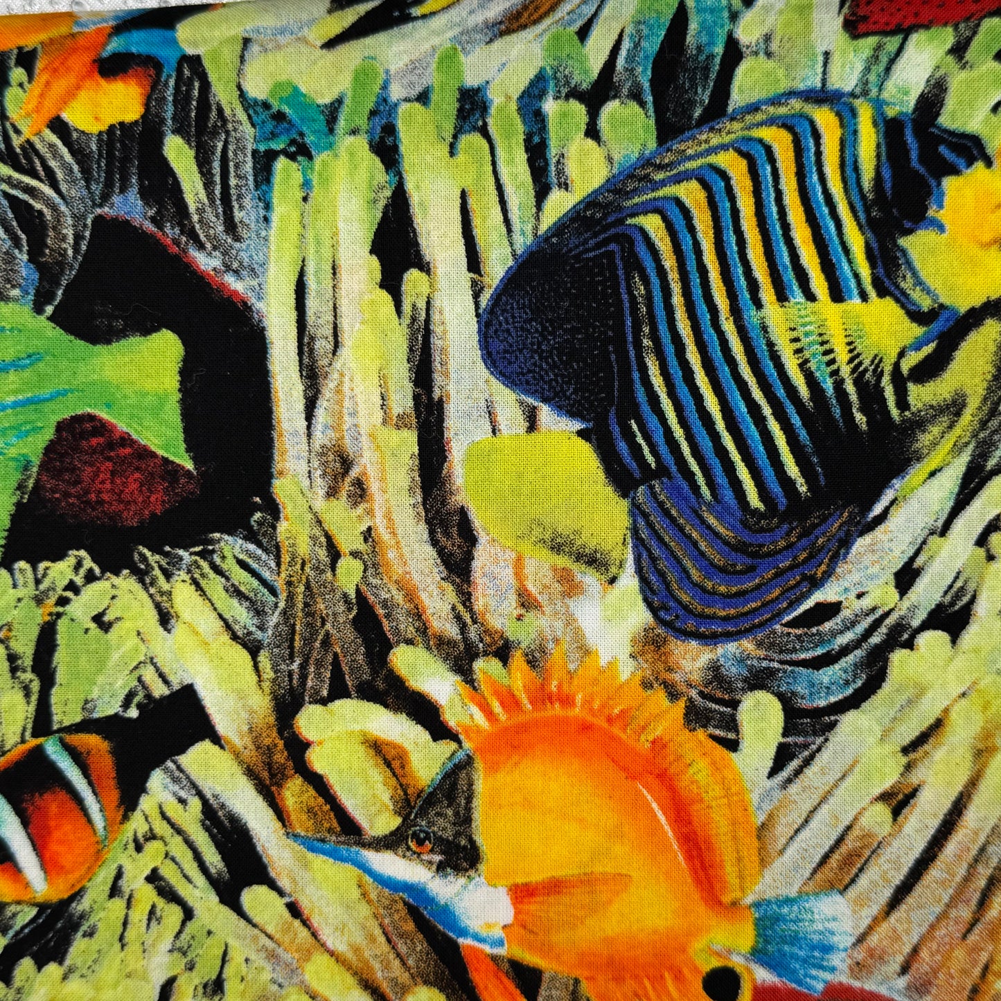 Tropical Fish Lightweight Cotton Blend: 3 yds