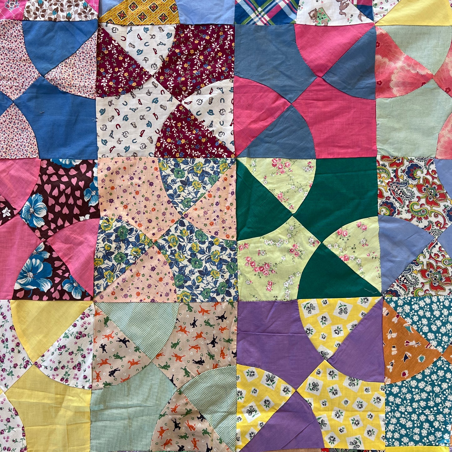 Crazy Circles Quilt Top