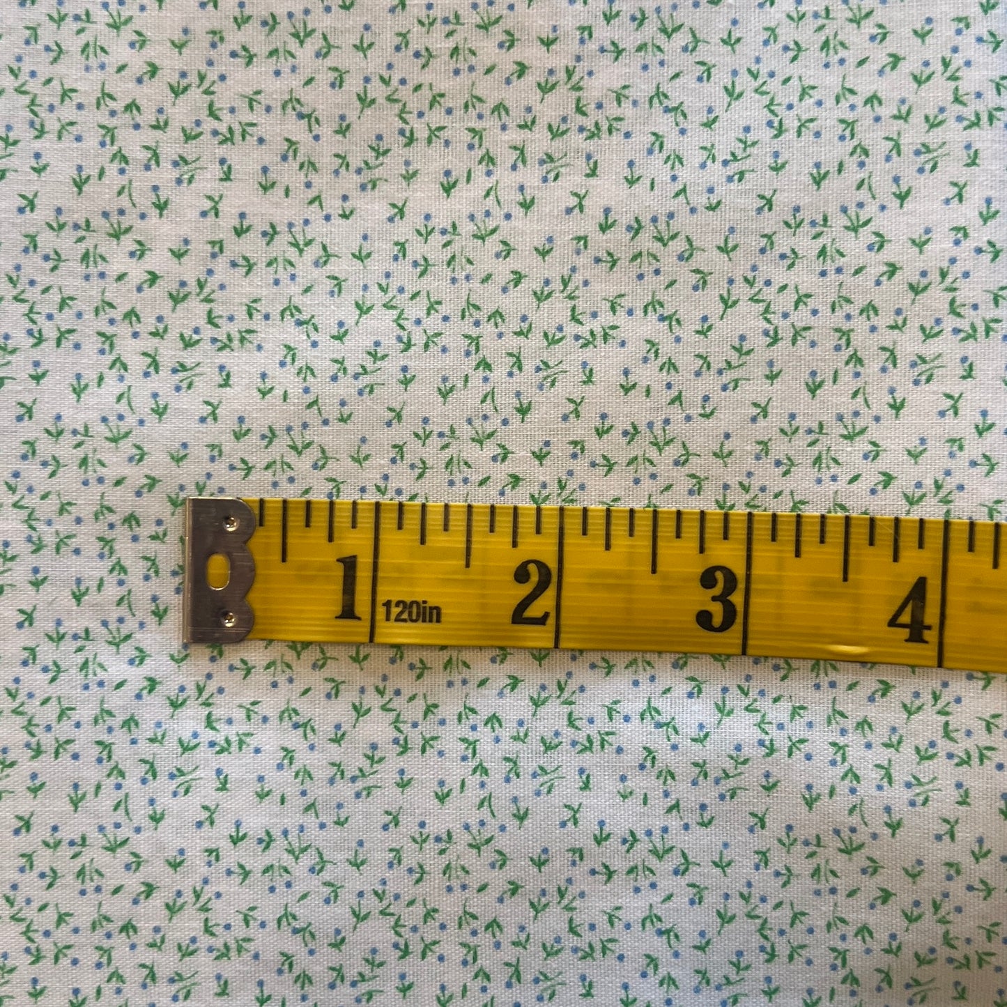 Green & Blue Micro Floral Cotton: 1.5 yds