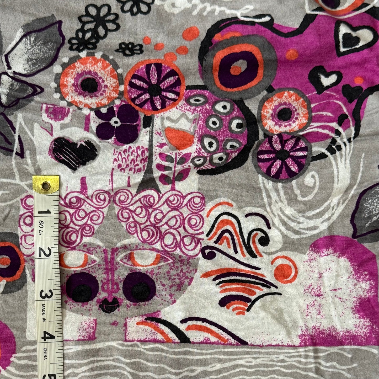 Multicolor Bold Semi-Abstract Design 4-Way Stretch Knit Cotton Lycra Blend: 1 yd