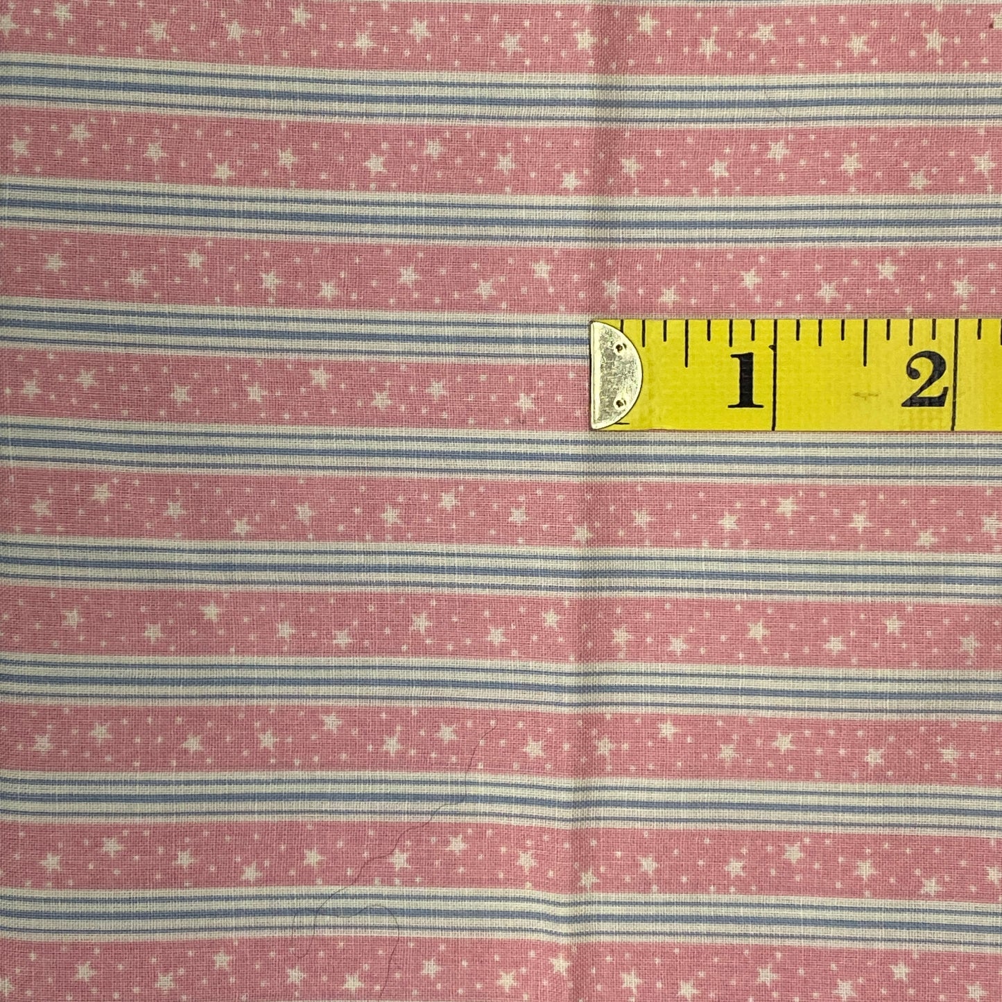 Pink Stars & Stripes Cotton: 1 yd