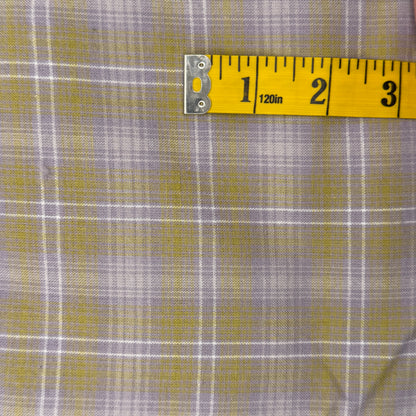 Purple & Yellow Plaid Flannel Shirting: 4 yds