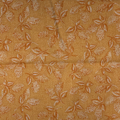 Orange Subtle Floral Cotton: 1 yd