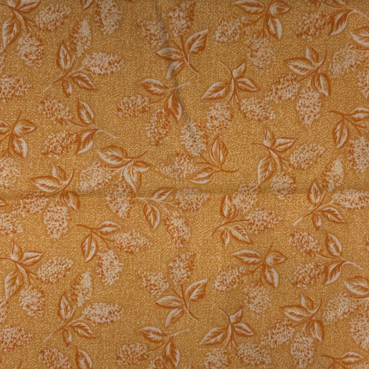 Orange Subtle Floral Cotton: 1 yd