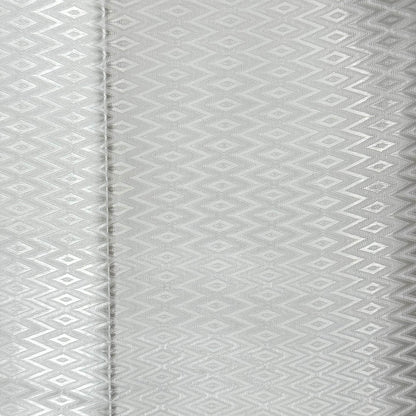 Lightweight White Zigzag/Diamond Weave Shiny Poly: 2 yds