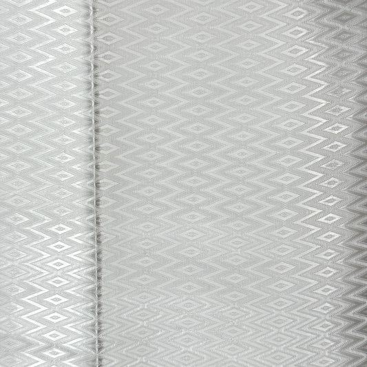 Lightweight White Zigzag/Diamond Weave Shiny Poly: 2 yds