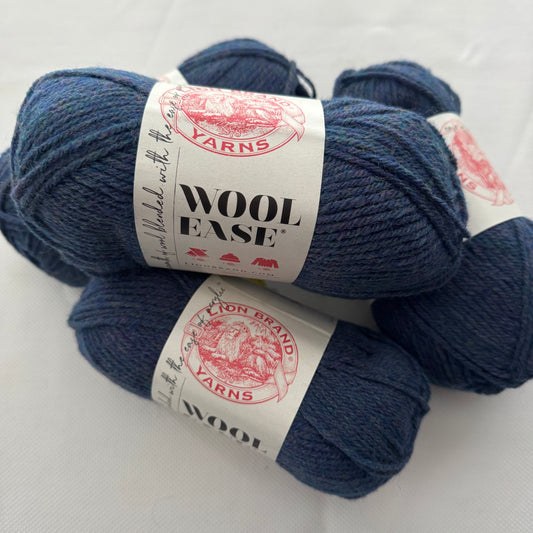 Lion Brand Wool Ease Yarn in Blue Mist: 4 Skeins