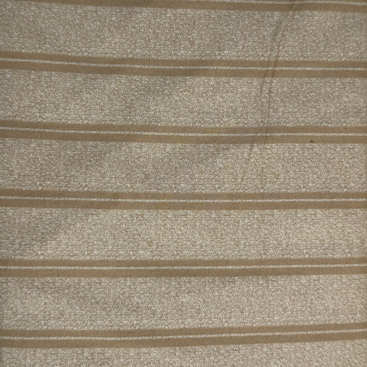Tan Stripe Cotton Blend: 2.5 yds