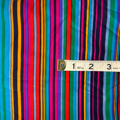Multicolor Stripe Print 4-Way Stretch Knit Spandex: 1 yd