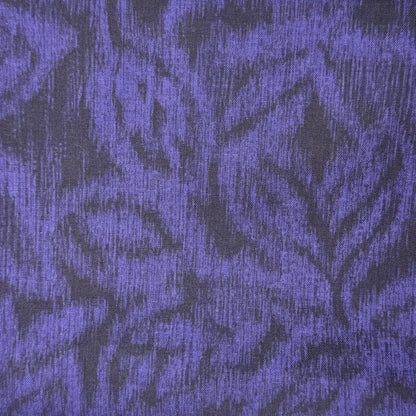 Tonal Purple Abstract Leaves Cotton: 2 yds