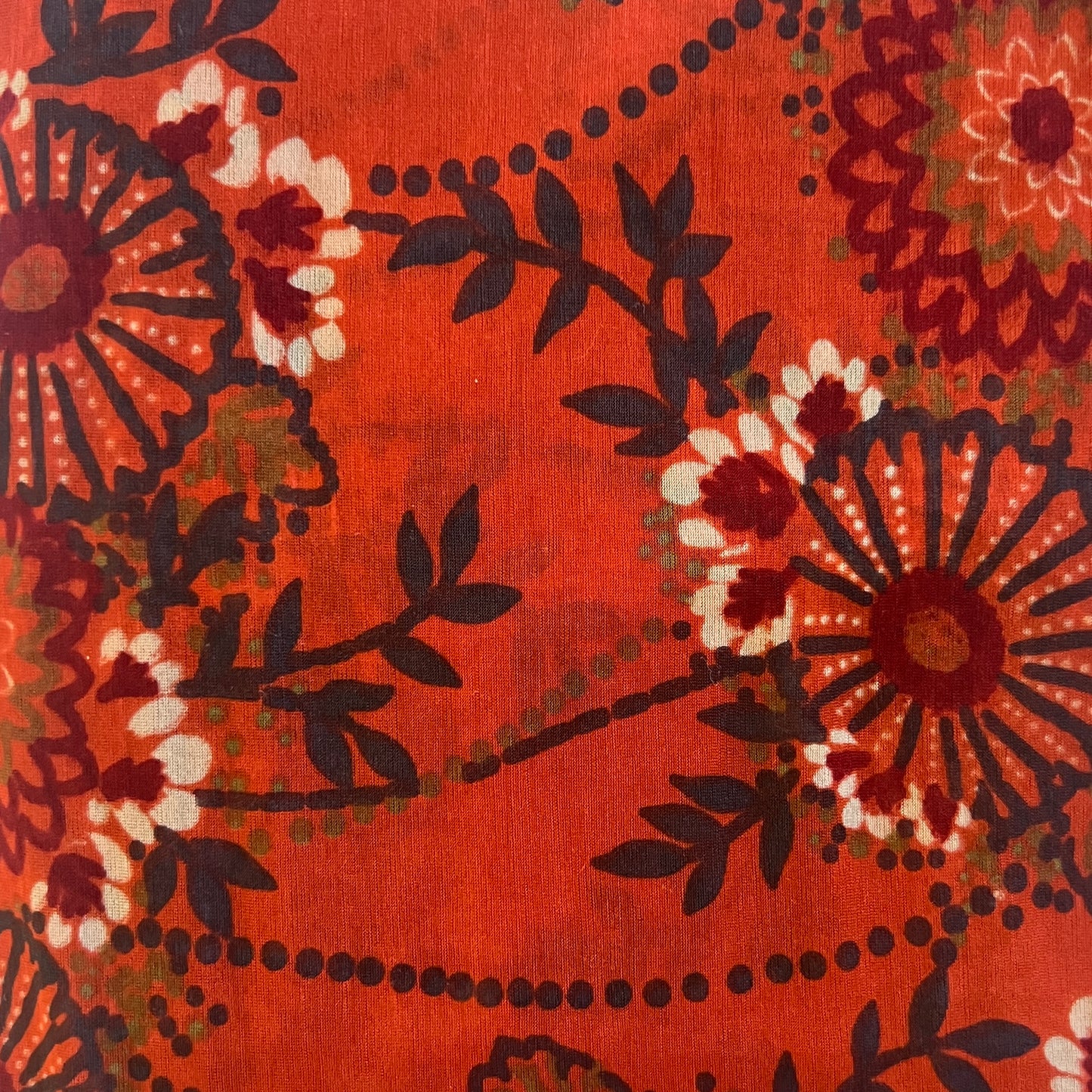 Orange Floral Stretch Chiffon: 2.5 yds