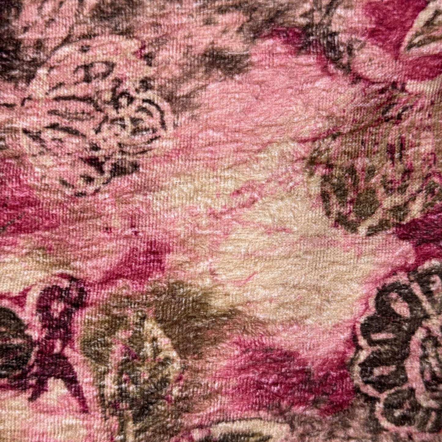 Muted Floral Textured 2-Way Stretch Knit Cotton Blend: 1.5 yds