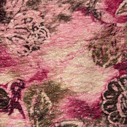 Muted Floral Textured 2-Way Stretch Knit Cotton Blend: 1.5 yds