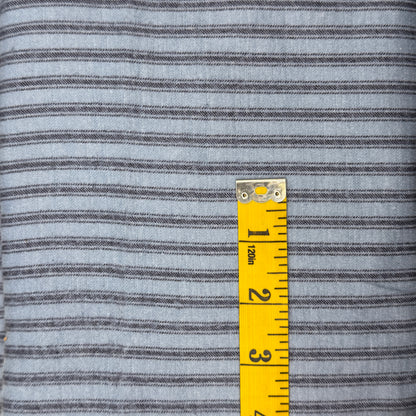 Light Blue With Dark Blue Stripes Flannel: 2 yds