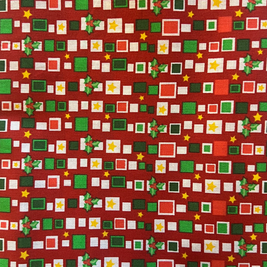 Geometric Holiday Cotton: 4 yds
