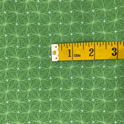 Dancing Shapes Green Cotton: 2 yds