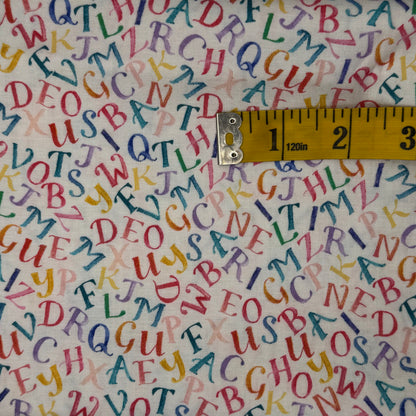 Alphabet Cotton: 1.25 yds