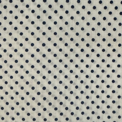 Blue Polka Dot Lightweight Cotton Blend: 1.25 yds