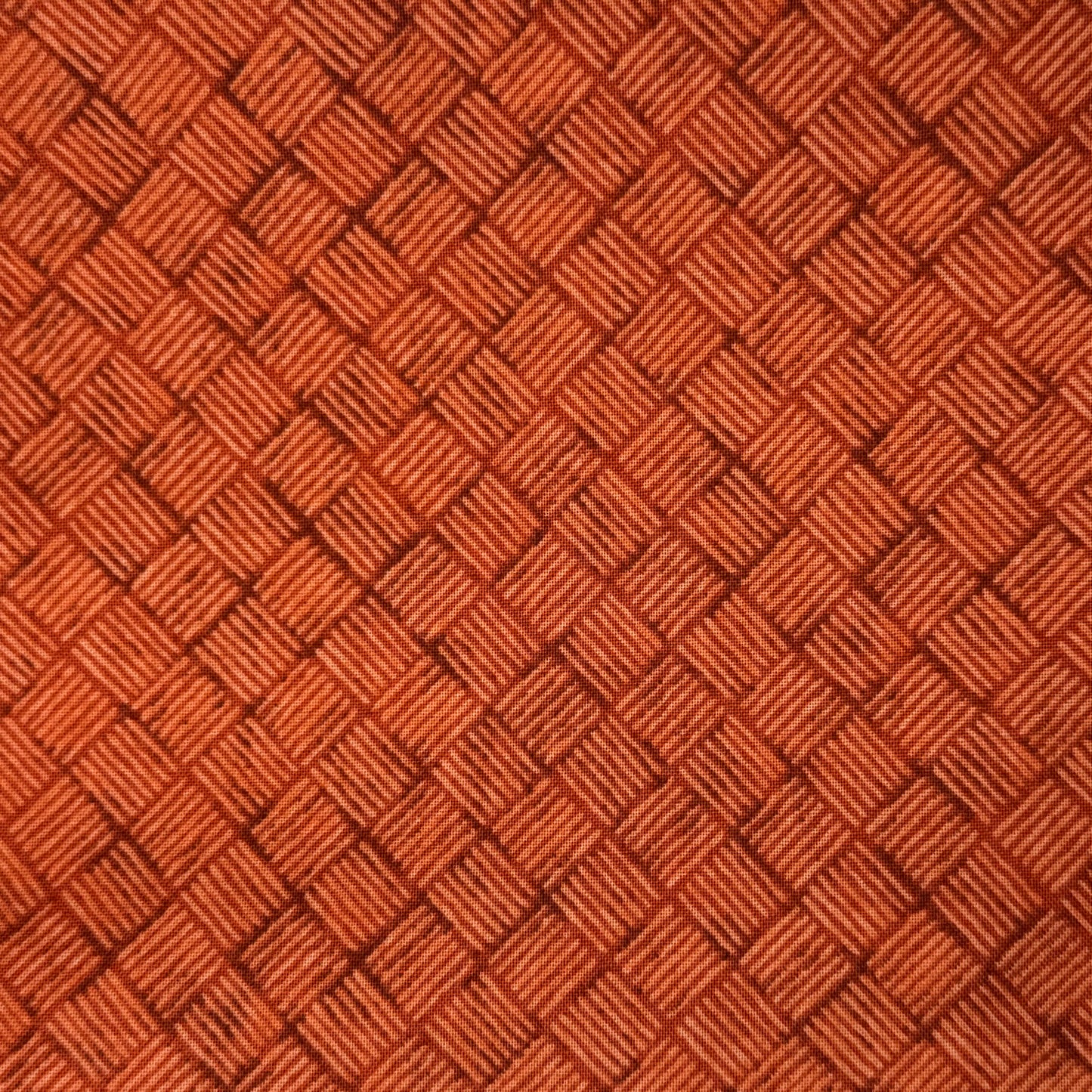 Diamond Hashmarks Orange Cotton: 2 yds