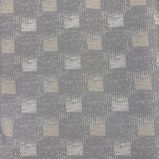Gray, White & Cream Metallic Retro Knit: 2 yds