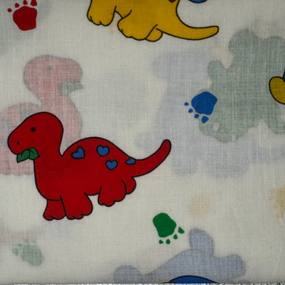 Vintage Dinos Cotton Blend: 1.5 yds
