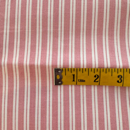 Pink & White Striped Treated Poly: 1.5 yds