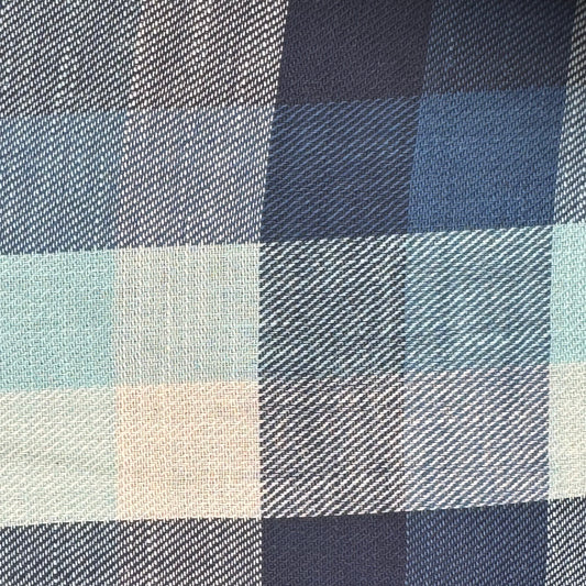 Blue Check/Plaid Woven Home Decor Cotton: 5 yds