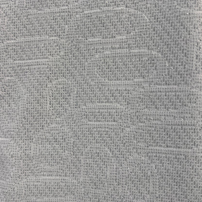 White & Gray Metallic Retro Knit: 1.5 yds
