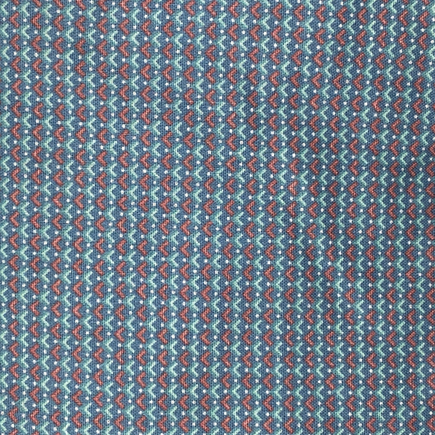 Blue & Pink Geometric Cotton: 3 yds