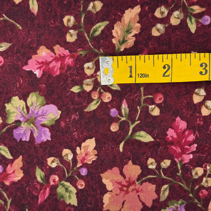 Purple Floral Cotton: 2 yds