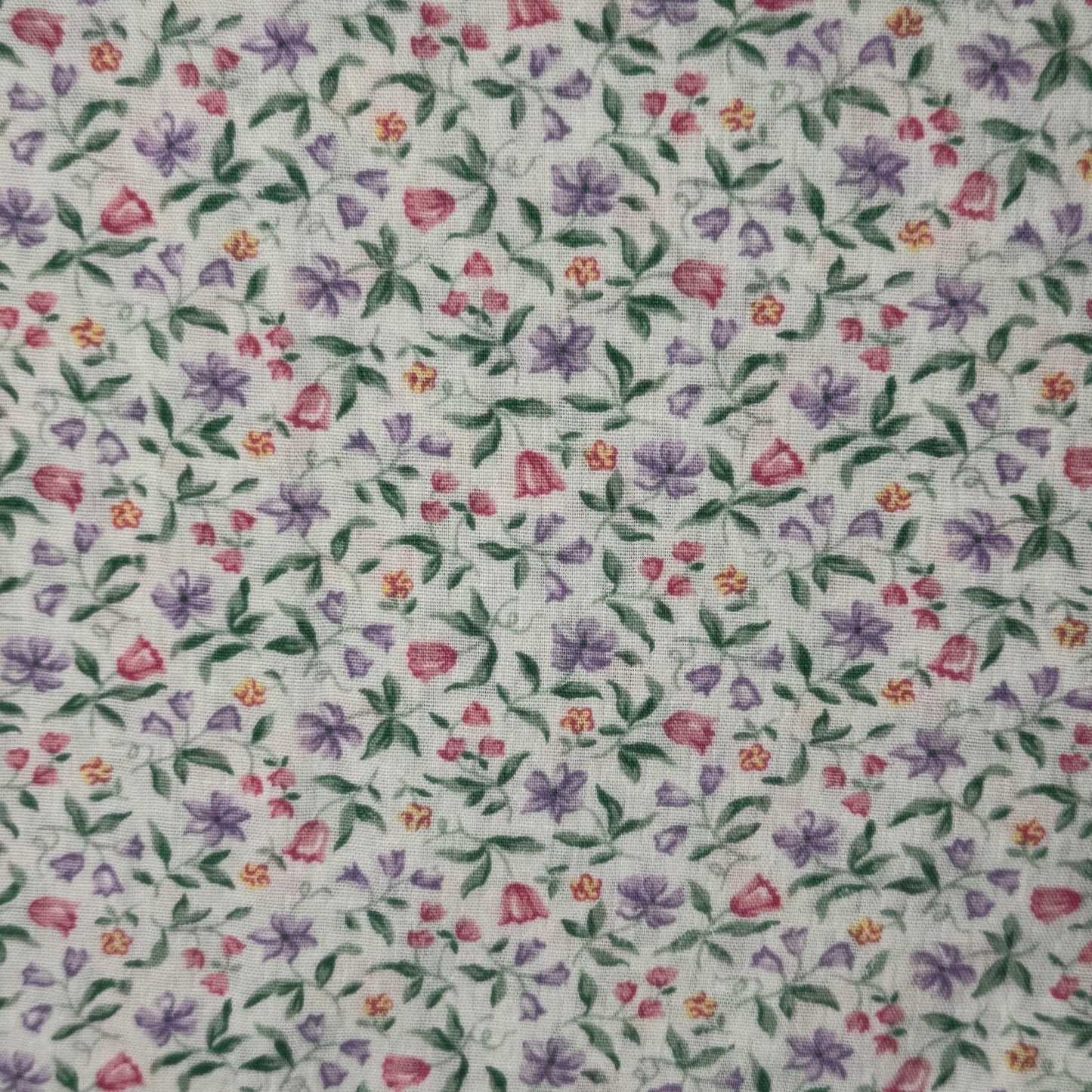 Pink, Orange & Purple Mini Floral Lightweight Cotton: 3 yds