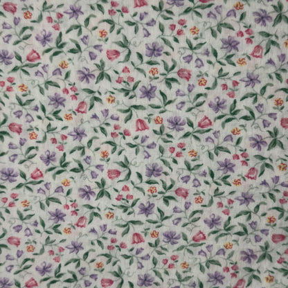 Pink, Orange & Purple Mini Floral Lightweight Cotton: 3 yds