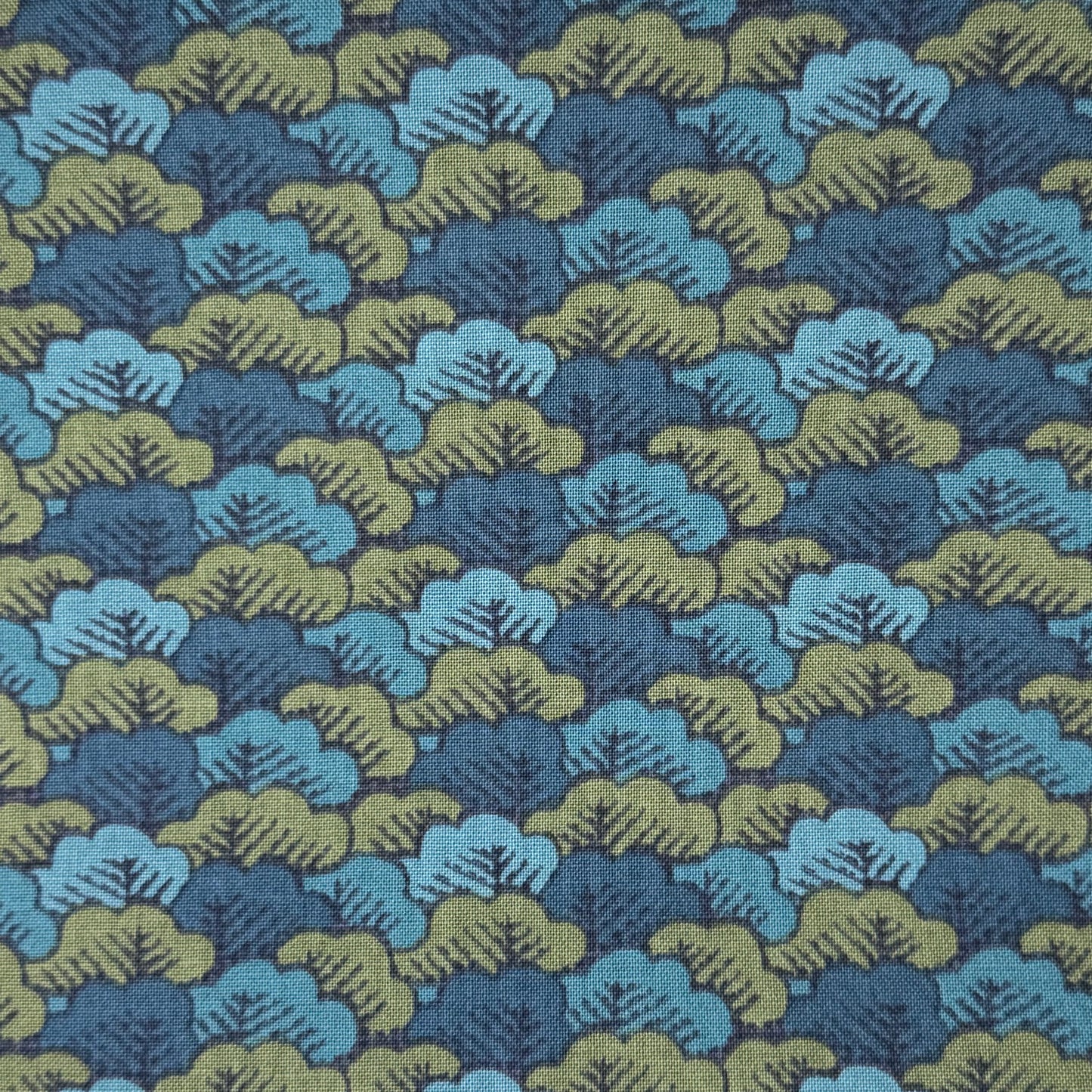 Cool Tone Forest Cotton: 2 yds