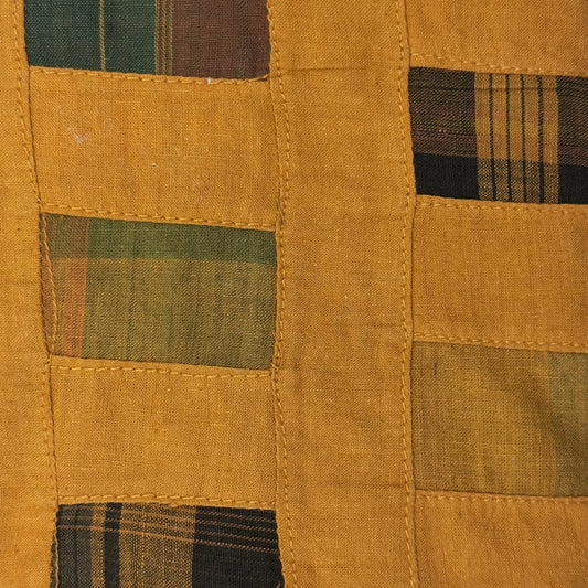 Rust with Neutral Tones Patchwork Cotton: 2 yds