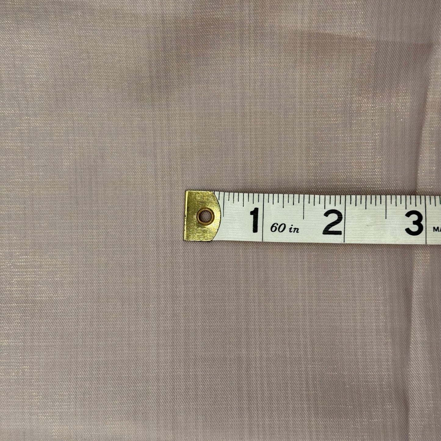 Dusty Rose with Gold Crossweave Poly: 1.5 yds