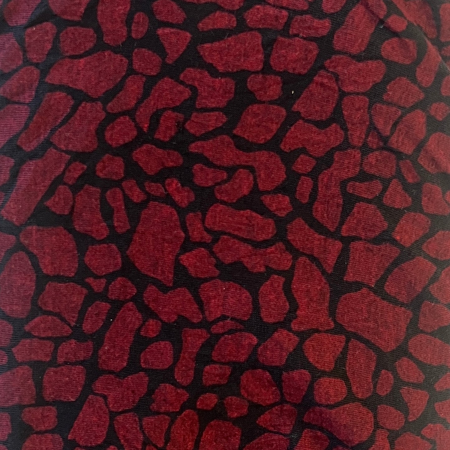 Red & Black Spotted Jersey: 5 yds