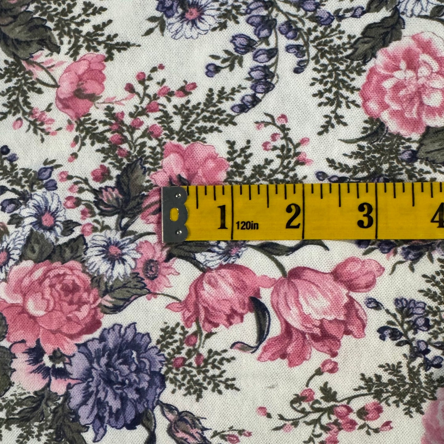 Pink & Purple Floral Stretch Jersey Knit: 1 yd