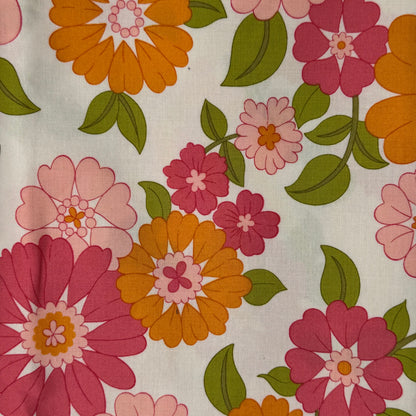 Flower Power Cotton: 1 yd