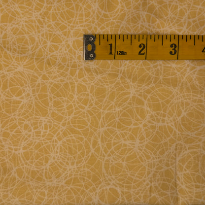 Cream With Intertwining Circles Cotton: 1.5 yds