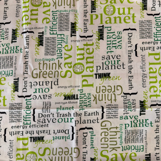 Tree Hugger in White Cotton: 1 yd