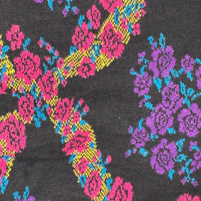 Pink & Purple Floral Stretch Knit: 2 yds