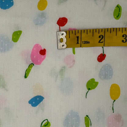 Abstract Floral Cotton Blend: 2 yds
